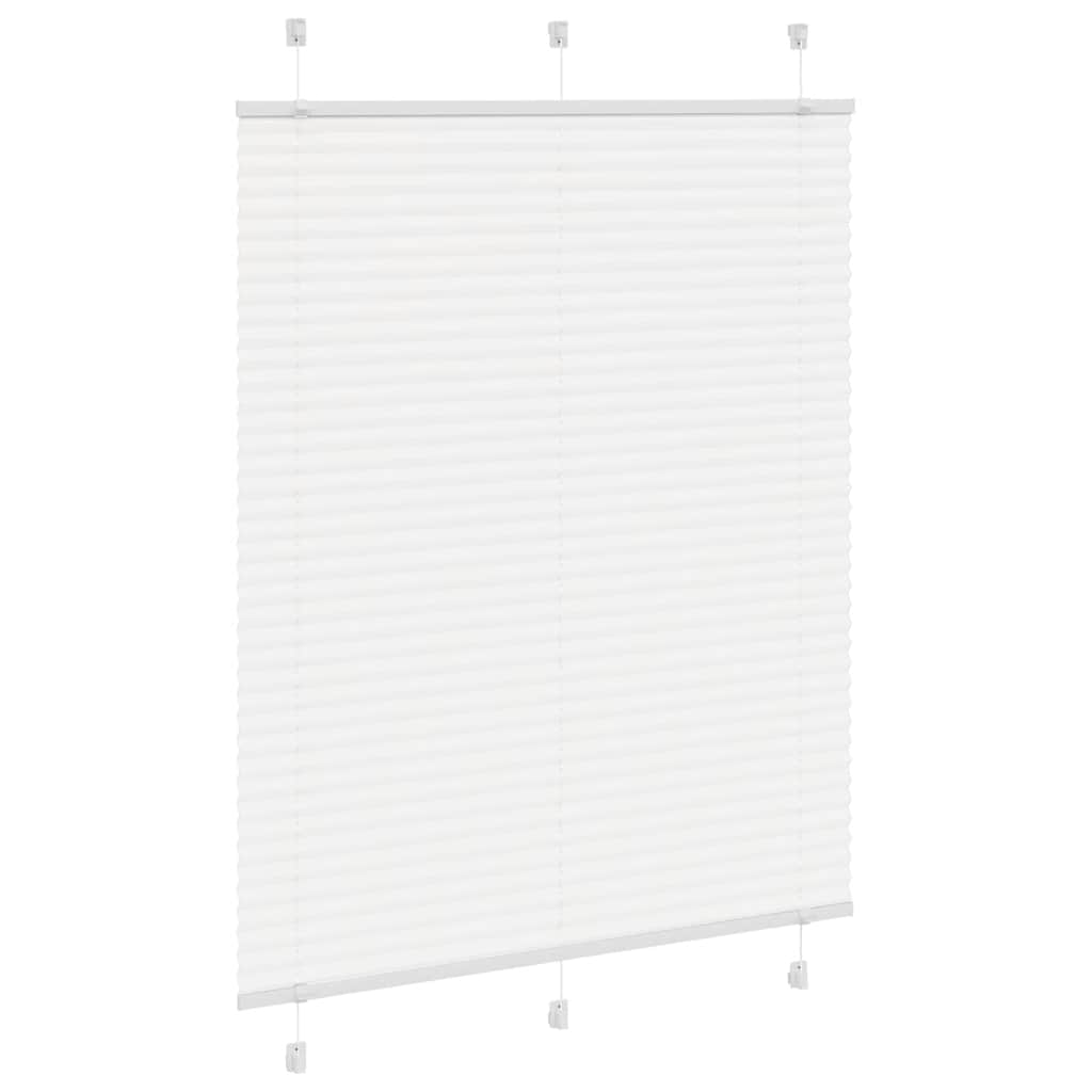 Pleated Blind White 110x100 cm Fabric Width 109.4 cm Polyester