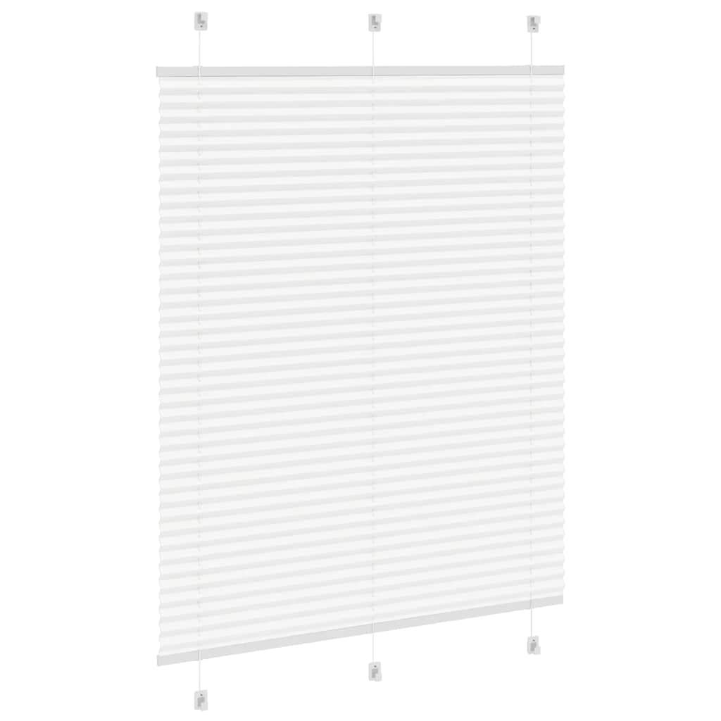 Pleated Blind White 110x100 cm Fabric Width 109.4 cm Polyester