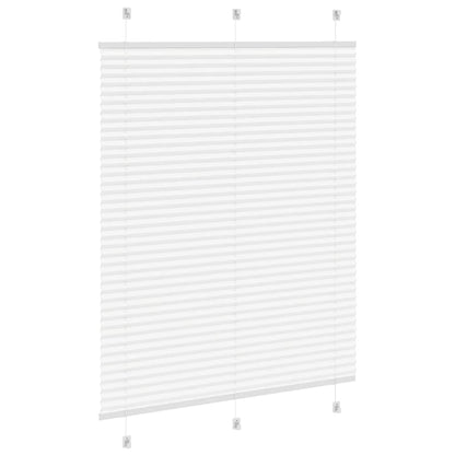 Pleated Blind White 110x100 cm Fabric Width 109.4 cm Polyester