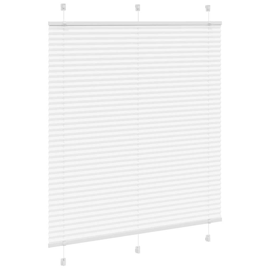 Pleated Blind White 115x100 cm Fabric Width 114.4 cm Polyester