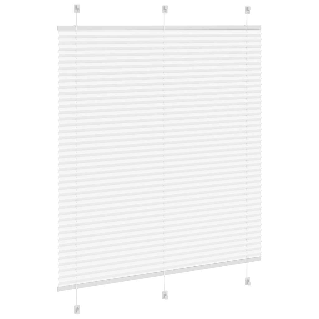 Pleated Blind White 115x100 cm Fabric Width 114.4 cm Polyester