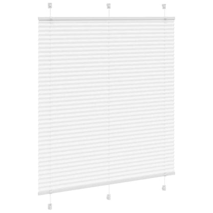 Pleated Blind White 120x100 cm Fabric Width 119.4 cm Polyester