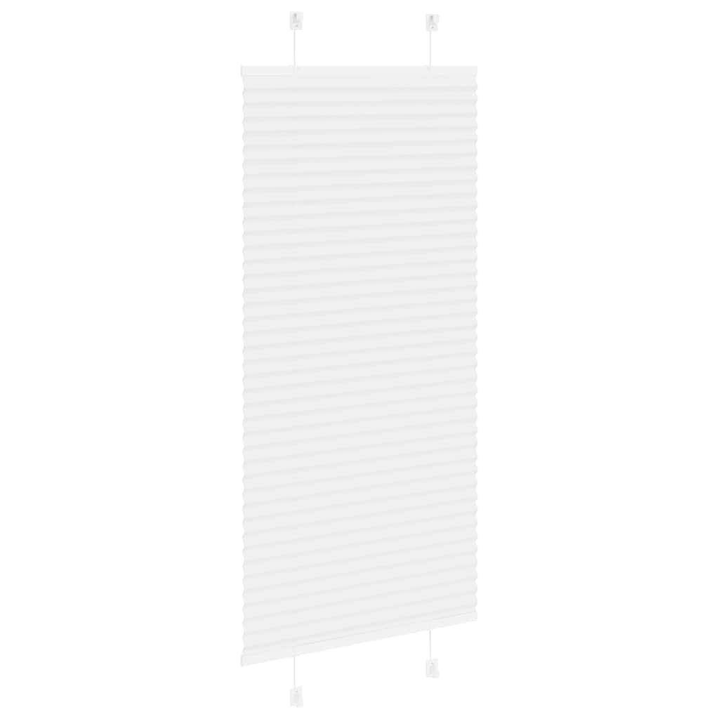 Pleated Blind White 60x150 cm Fabric Width 59.4 cm Polyester