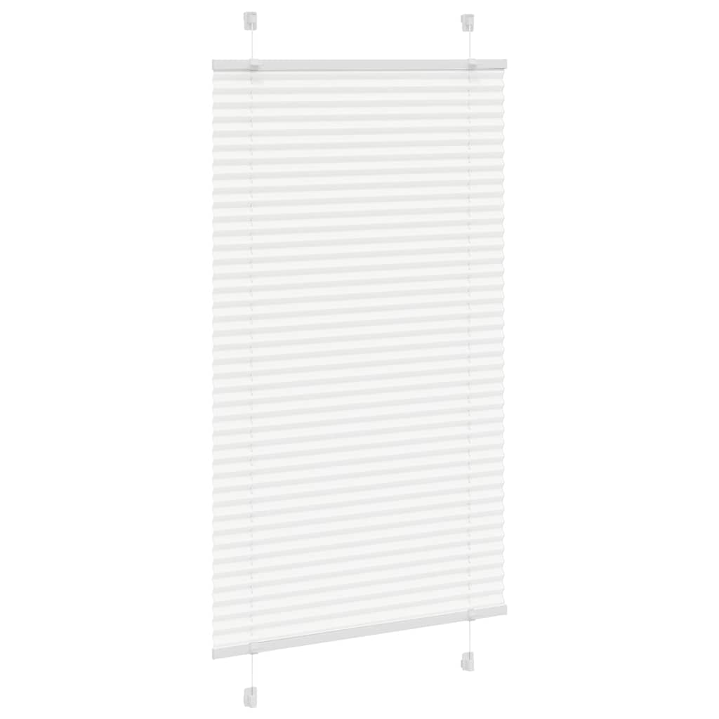 Pleated Blind White 80x150 cm Fabric Width 79.4 cm Polyester