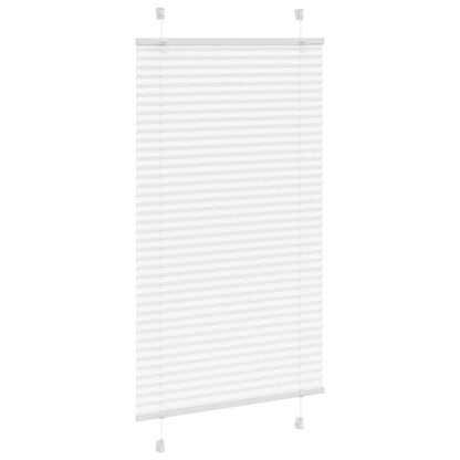 Pleated Blind White 80x150 cm Fabric Width 79.4 cm Polyester