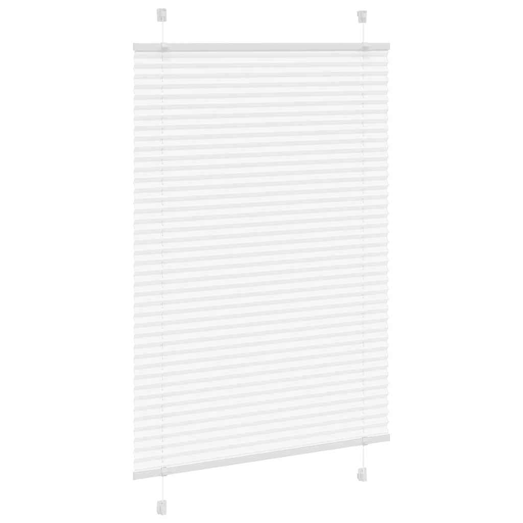 Pleated Blind White 85x150 cm Fabric Width 84.4 cm Polyester