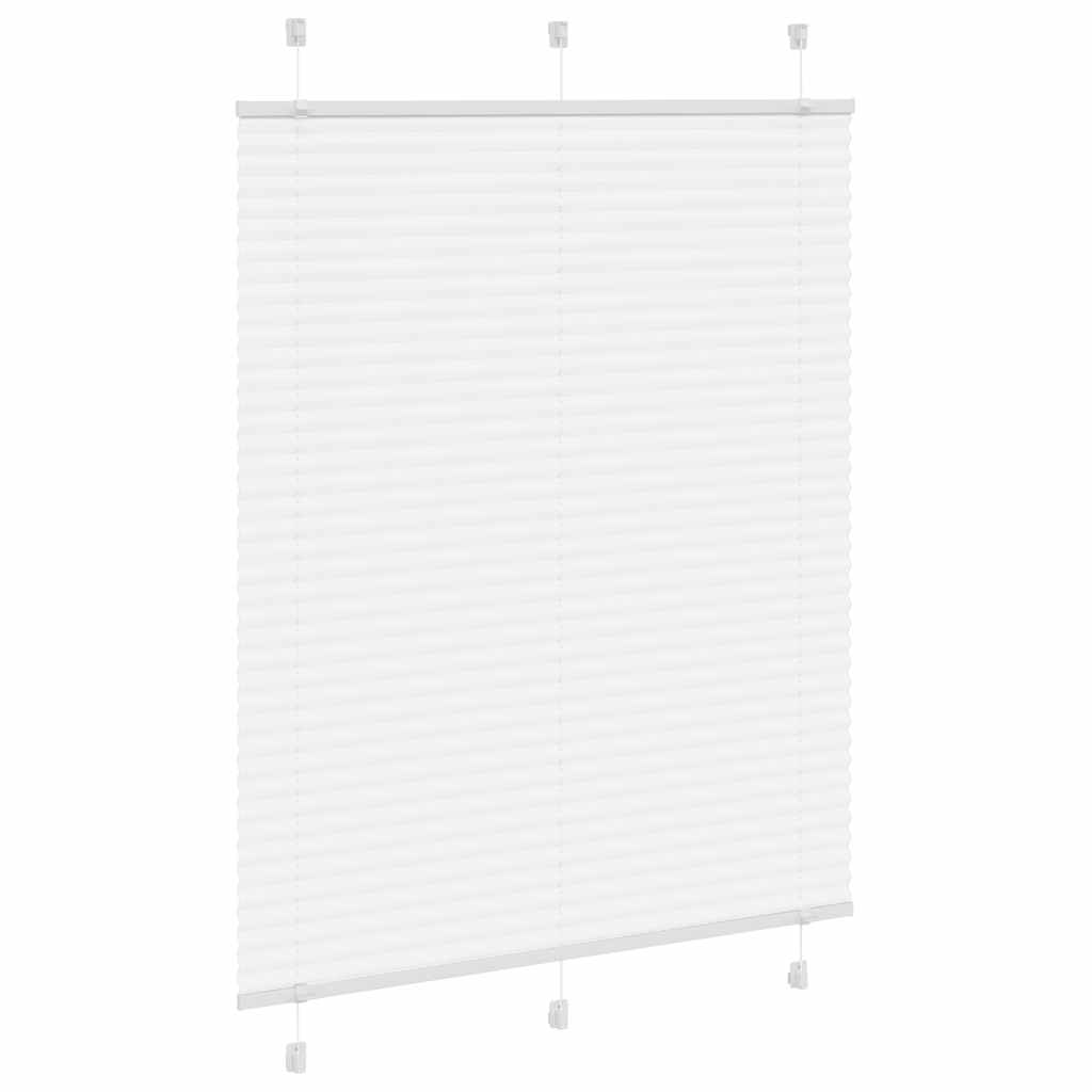 Pleated Blind White 110x150 cm Fabric Width 109.4 cm Polyester