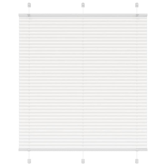 Pleated Blind White 115x150 cm Fabric Width 114.4 cm Polyester