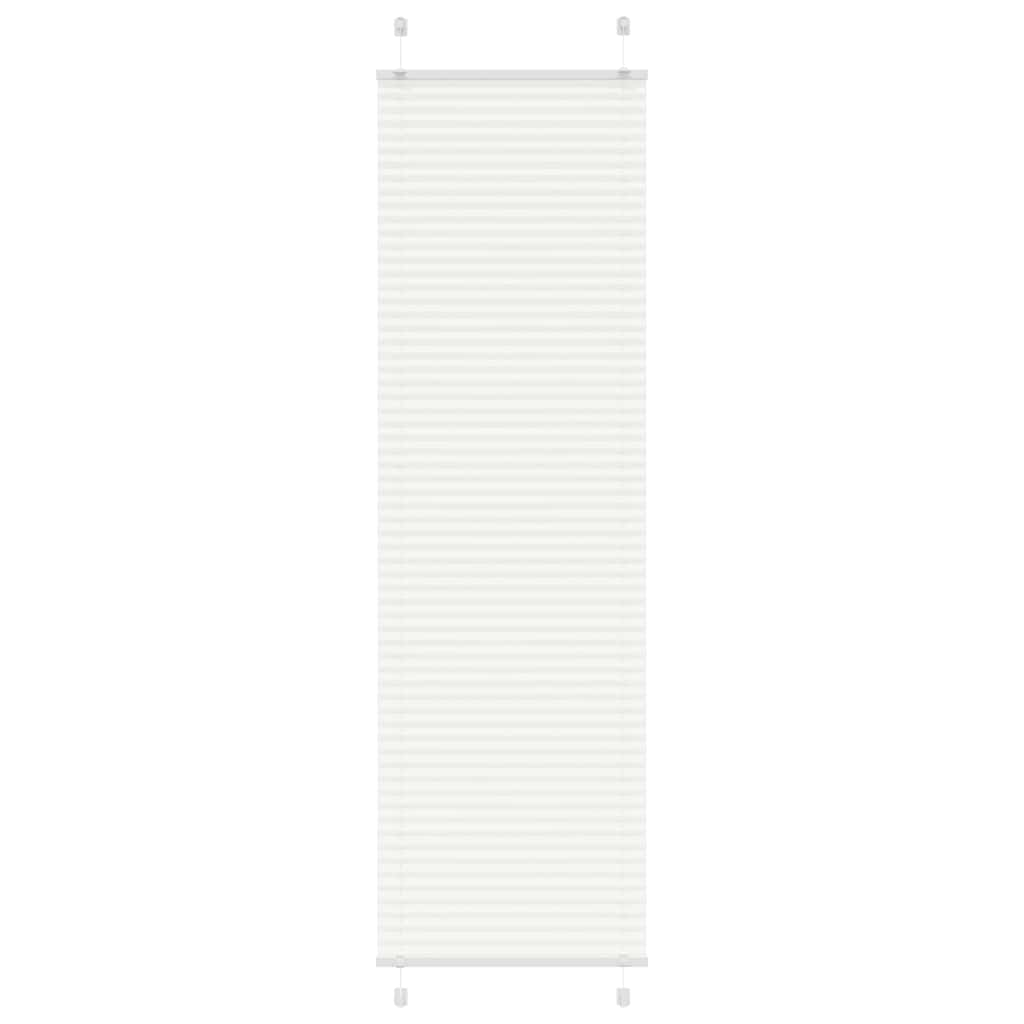 Pleated Blind White 60x200 cm Fabric Width 59.4 cm Polyester