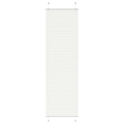 Pleated Blind White 60x200 cm Fabric Width 59.4 cm Polyester