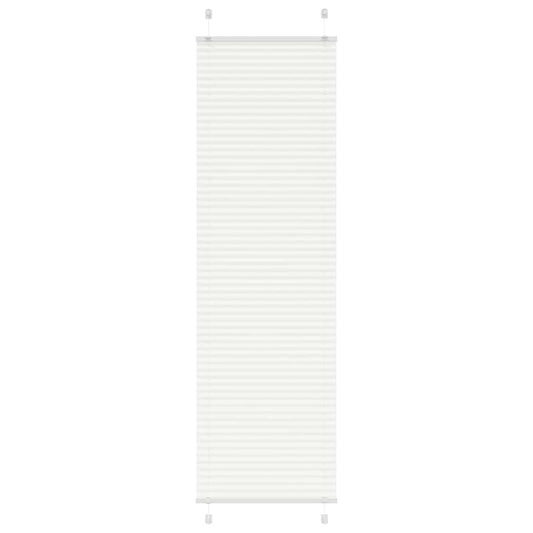 Pleated Blind White 60x200 cm Fabric Width 59.4 cm Polyester