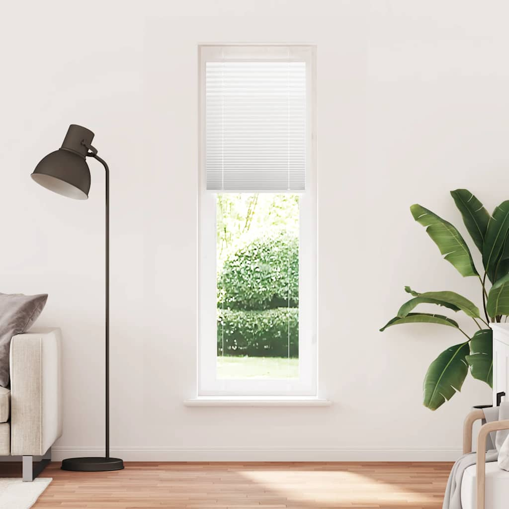 Pleated Blind White 65x200 cm Fabric Width 64.4 cm Polyester