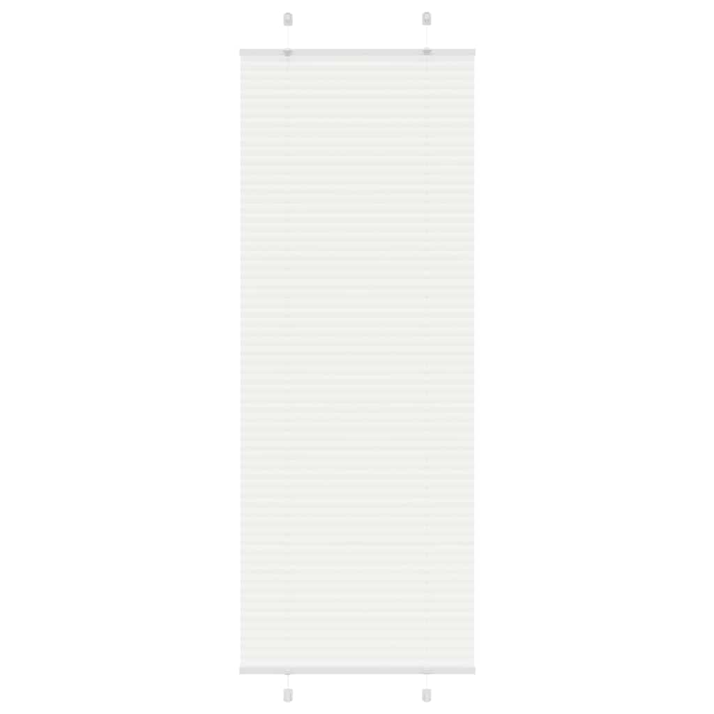 Pleated Blind White 80x200 cm Fabric Width 79.4 cm Polyester