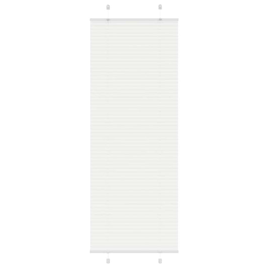 Pleated Blind White 80x200 cm Fabric Width 79.4 cm Polyester