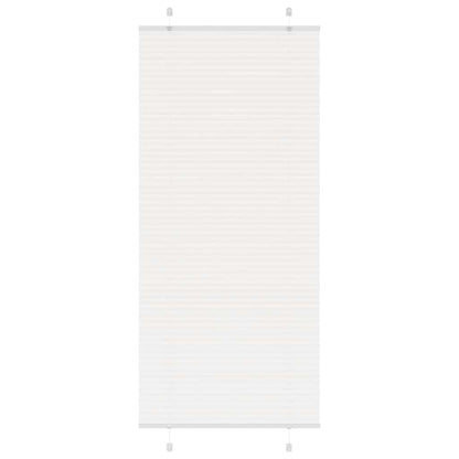 Pleated Blind White 85x200 cm Fabric Width 84.4 cm Polyester