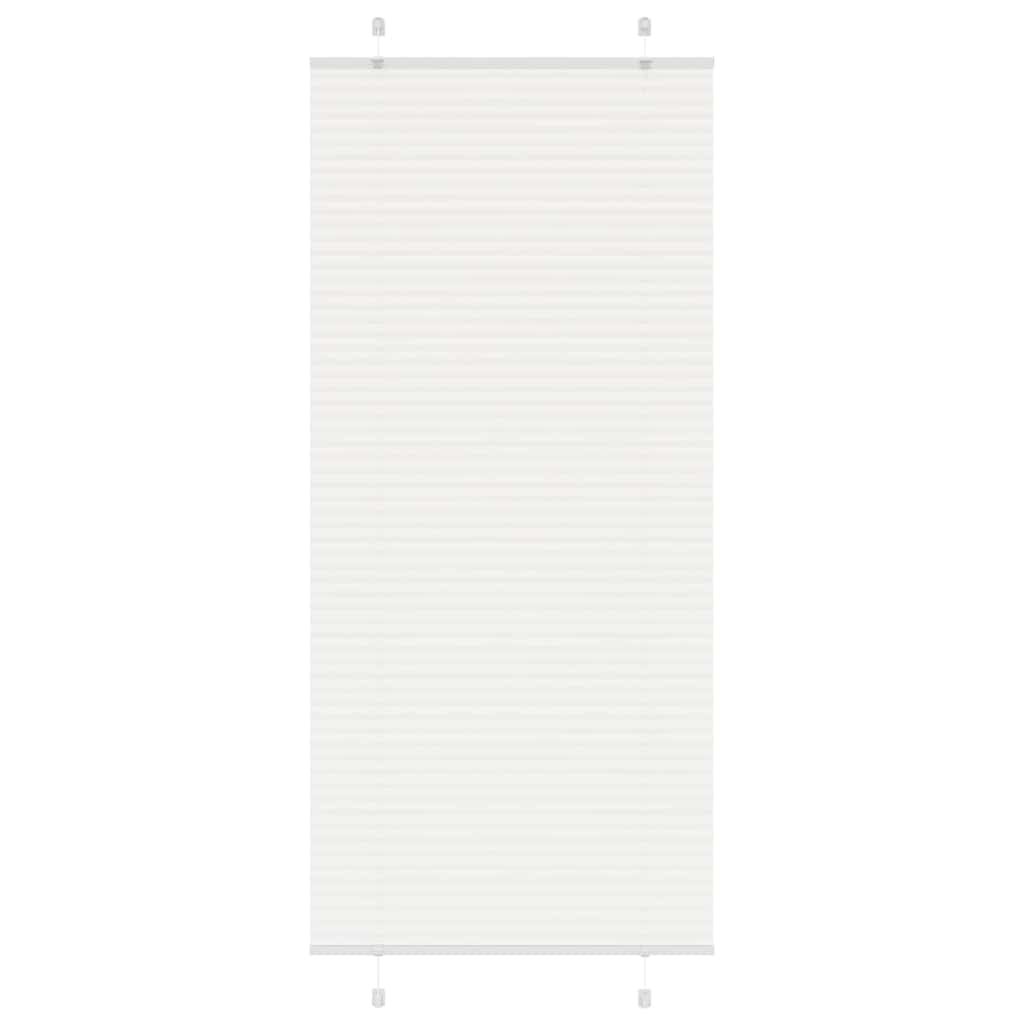 Pleated Blind White 90x200 cm Fabric Width 89.4 cm Polyester