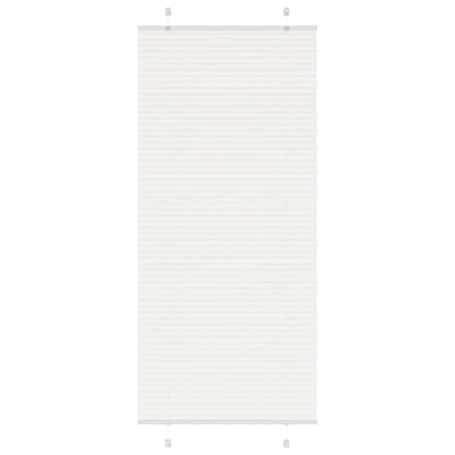 Pleated Blind White 90x200 cm Fabric Width 89.4 cm Polyester