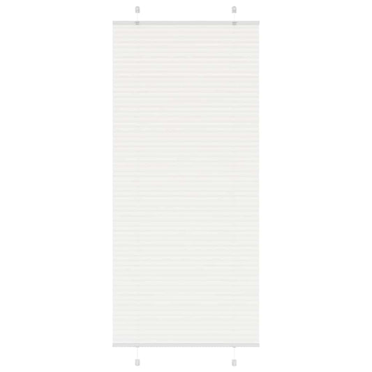 Pleated Blind White 90x200 cm Fabric Width 89.4 cm Polyester