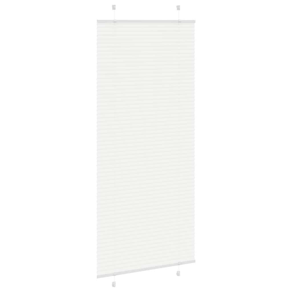 Pleated Blind White 90x200 cm Fabric Width 89.4 cm Polyester