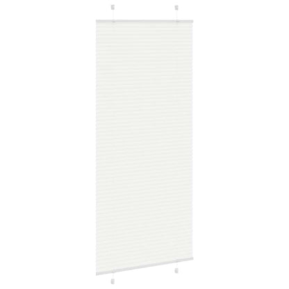 Pleated Blind White 90x200 cm Fabric Width 89.4 cm Polyester