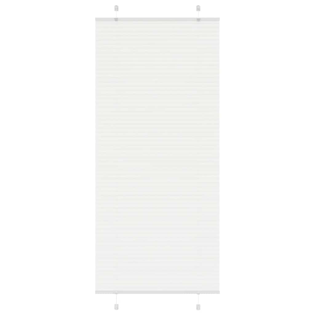 Pleated Blind White 95x200 cm Fabric Width 94.4 cm Polyester