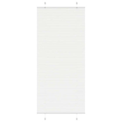 Pleated Blind White 95x200 cm Fabric Width 94.4 cm Polyester