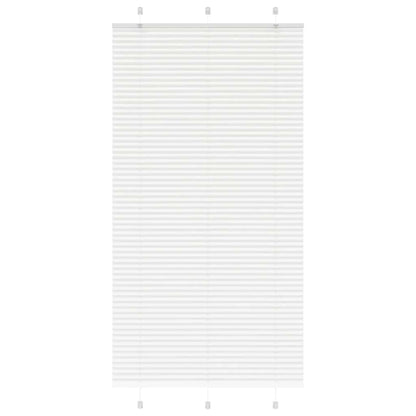 Pleated Blind White 105x200 cm Fabric Width 104.4 cm Polyester