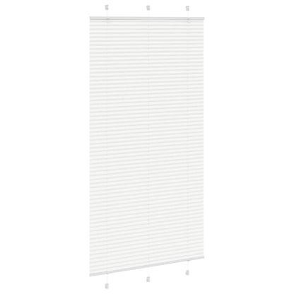 Pleated Blind White 105x200 cm Fabric Width 104.4 cm Polyester