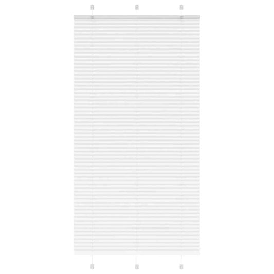 Pleated Blind White 110x200 cm Fabric Width 109.4 cm Polyester