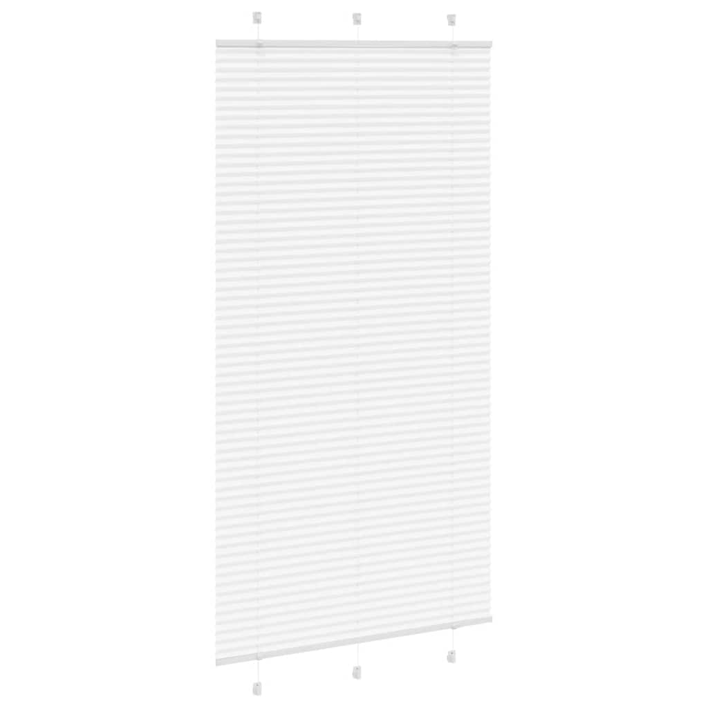 Pleated Blind White 110x200 cm Fabric Width 109.4 cm Polyester