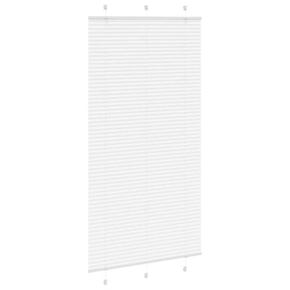 Pleated Blind White 110x200 cm Fabric Width 109.4 cm Polyester