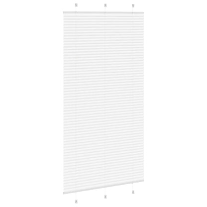 Pleated Blind White 110x200 cm Fabric Width 109.4 cm Polyester