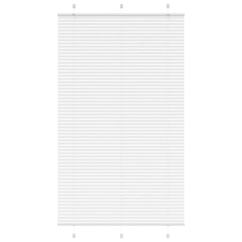 Pleated Blind White 115x200 cm Fabric Width 114.4 cm Polyester