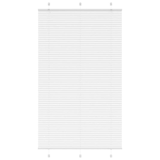 Pleated Blind White 115x200 cm Fabric Width 114.4 cm Polyester