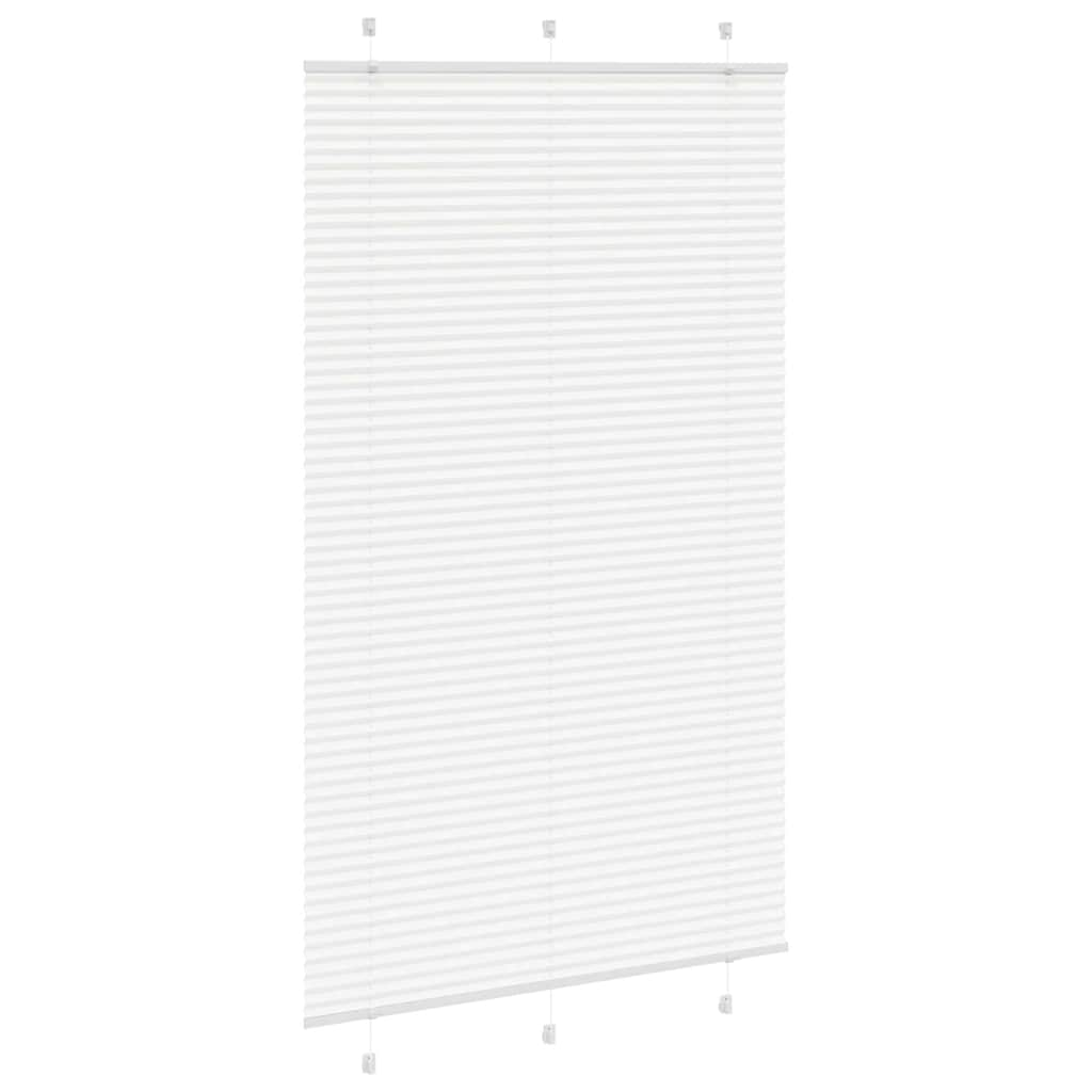 Pleated Blind White 115x200 cm Fabric Width 114.4 cm Polyester