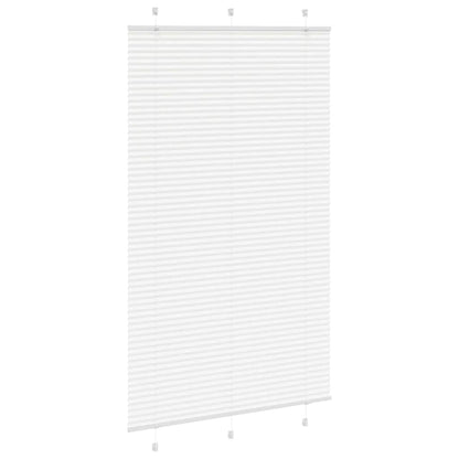 Pleated Blind White 115x200 cm Fabric Width 114.4 cm Polyester