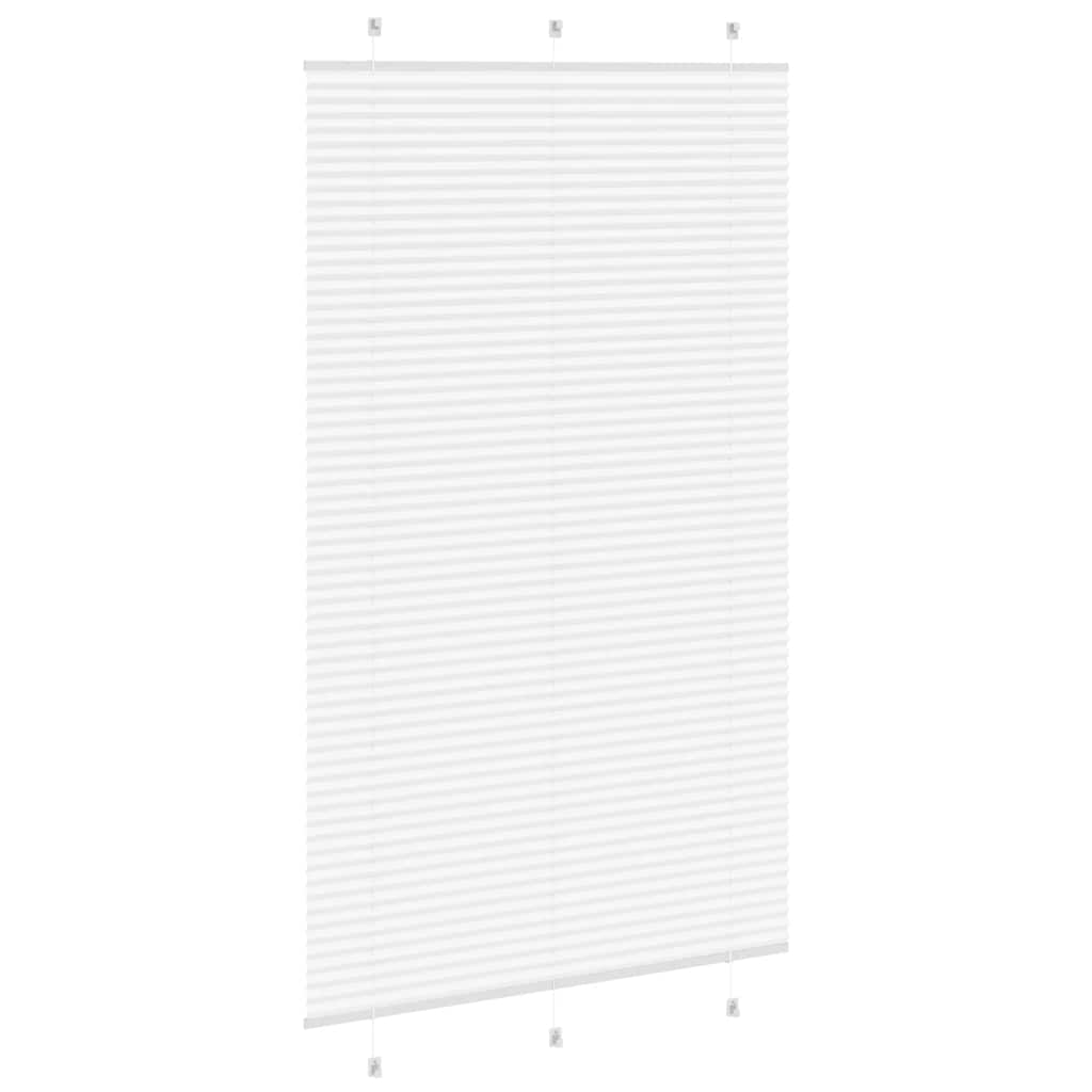 Pleated Blind White 115x200 cm Fabric Width 114.4 cm Polyester