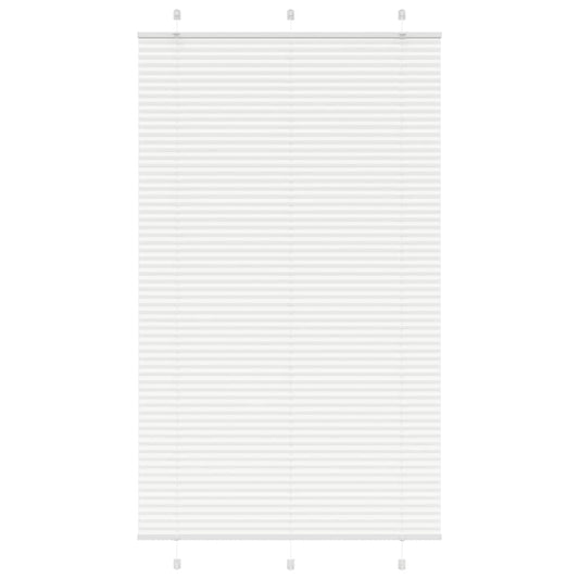 Pleated Blind White 120x200 cm Fabric Width 119.4 cm Polyester