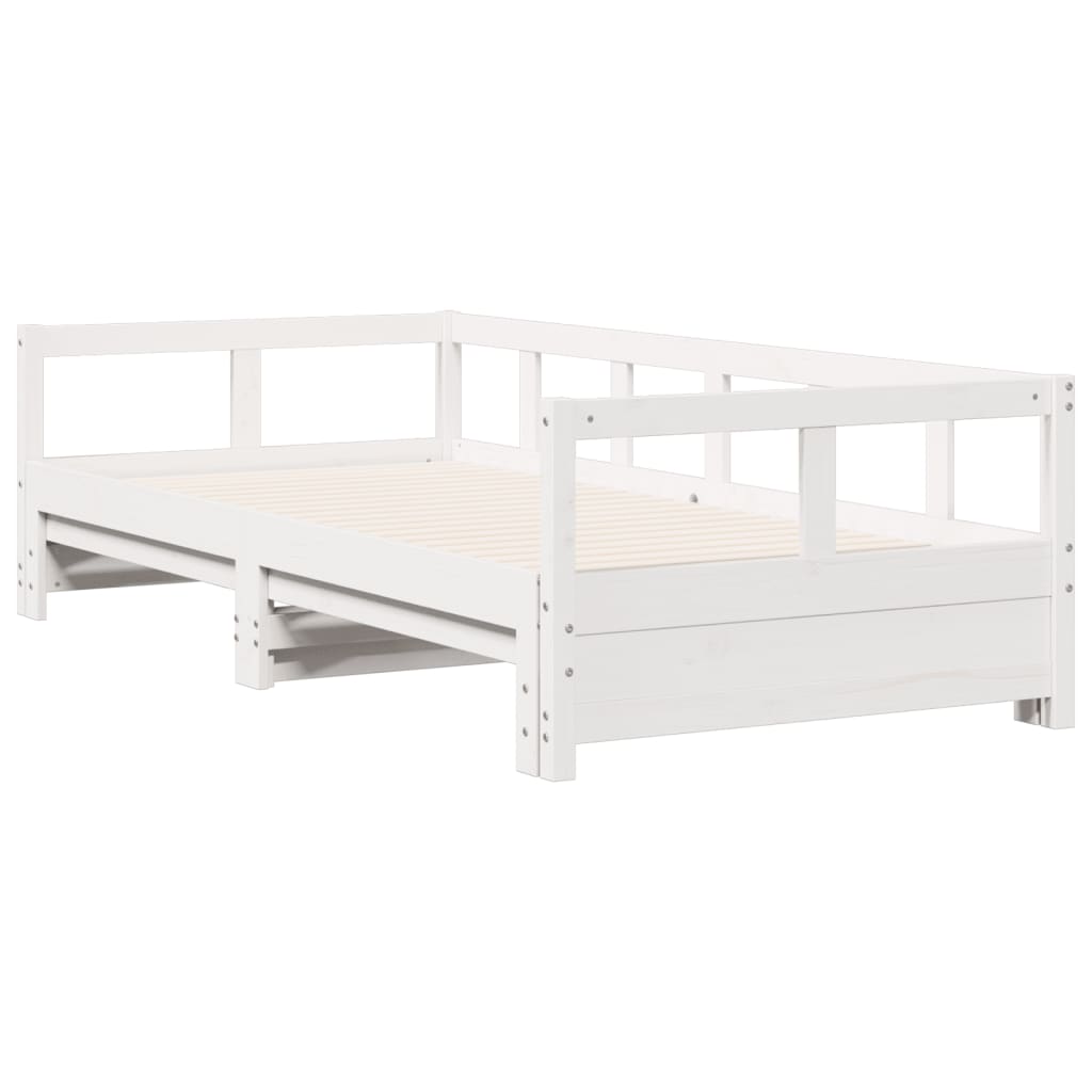 Daybed without Mattress White 80x200 cm Solid Wood Pine