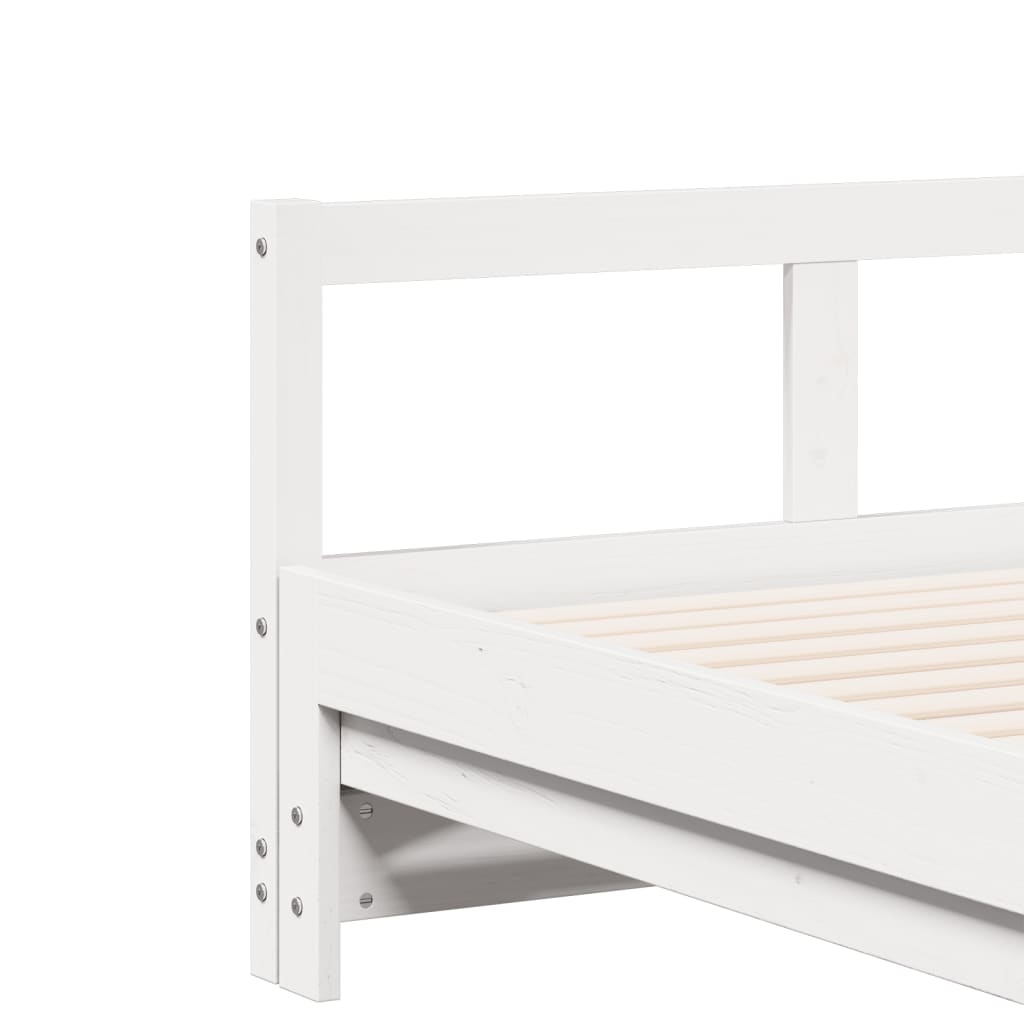 Daybed without Mattress White 80x200 cm Solid Wood Pine