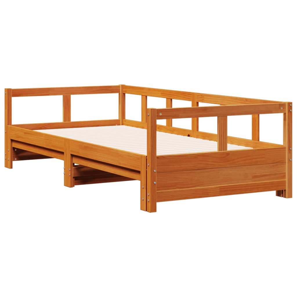 Daybed without Mattress Wax Brown 80x200 cm Solid Wood Pine