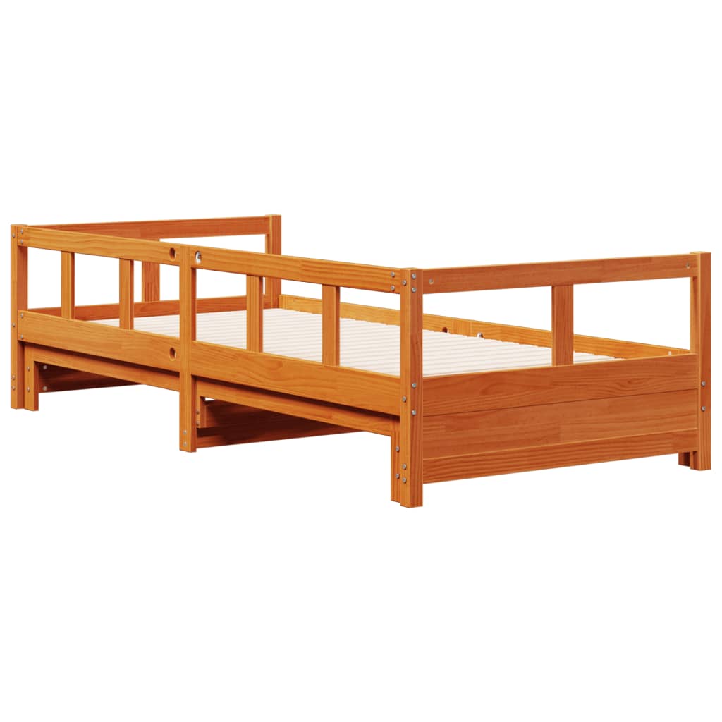 Daybed without Mattress Wax Brown 80x200 cm Solid Wood Pine