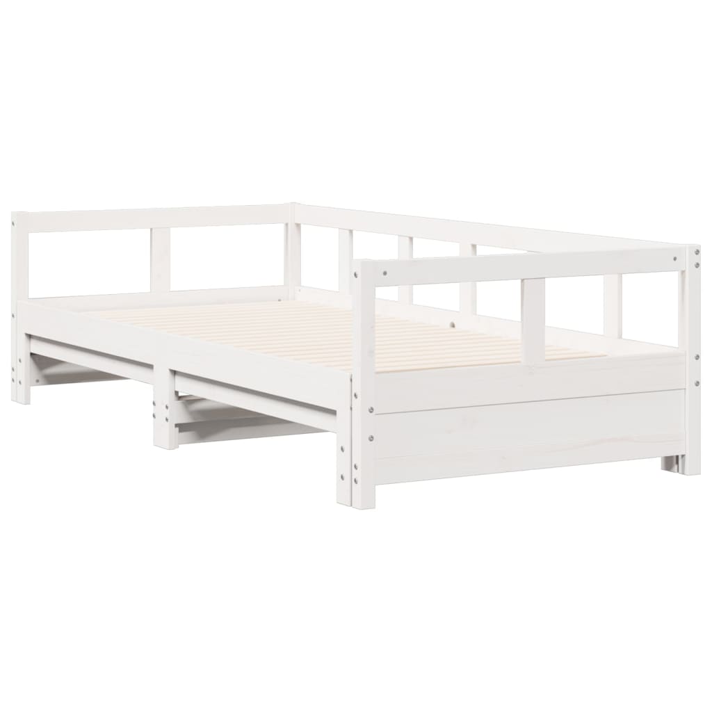 Daybed without Mattress White 90x200 cm Solid Wood Pine