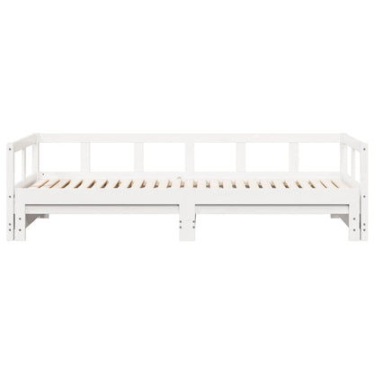 Daybed without Mattress White 90x200 cm Solid Wood Pine