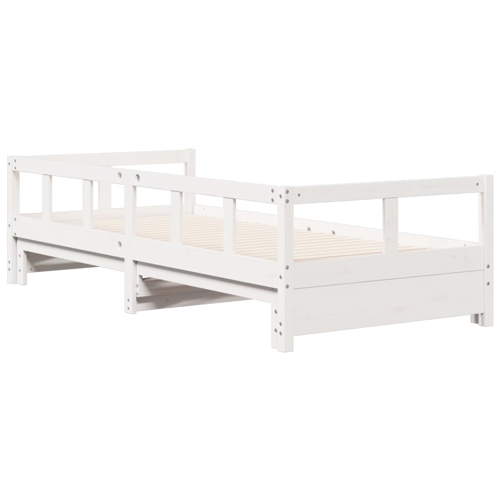 Daybed without Mattress White 90x200 cm Solid Wood Pine