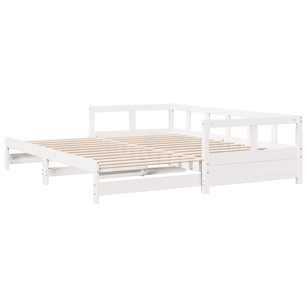 Daybed without Mattress White 90x200 cm Solid Wood Pine