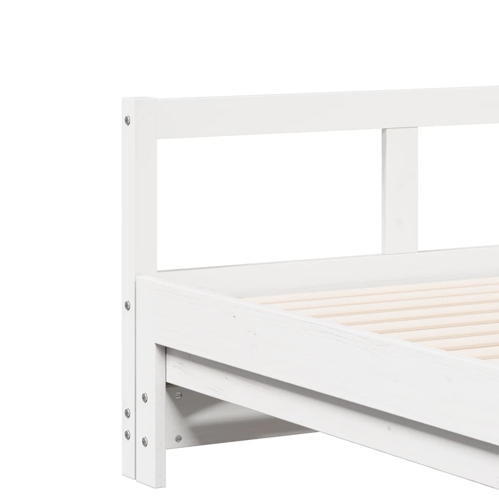 Daybed without Mattress White 90x200 cm Solid Wood Pine