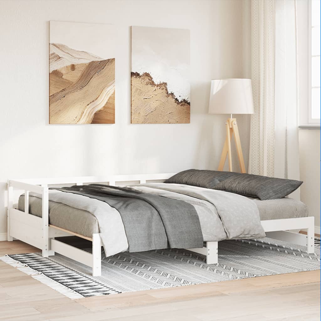 Daybed without Mattress White 90x190 cm Solid Wood Pine