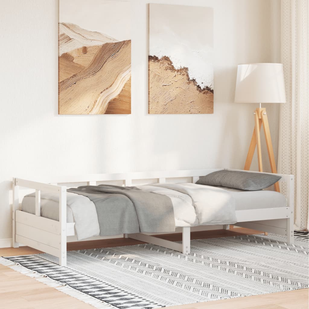 Daybed White 80x200 cm Solid Wood Pine