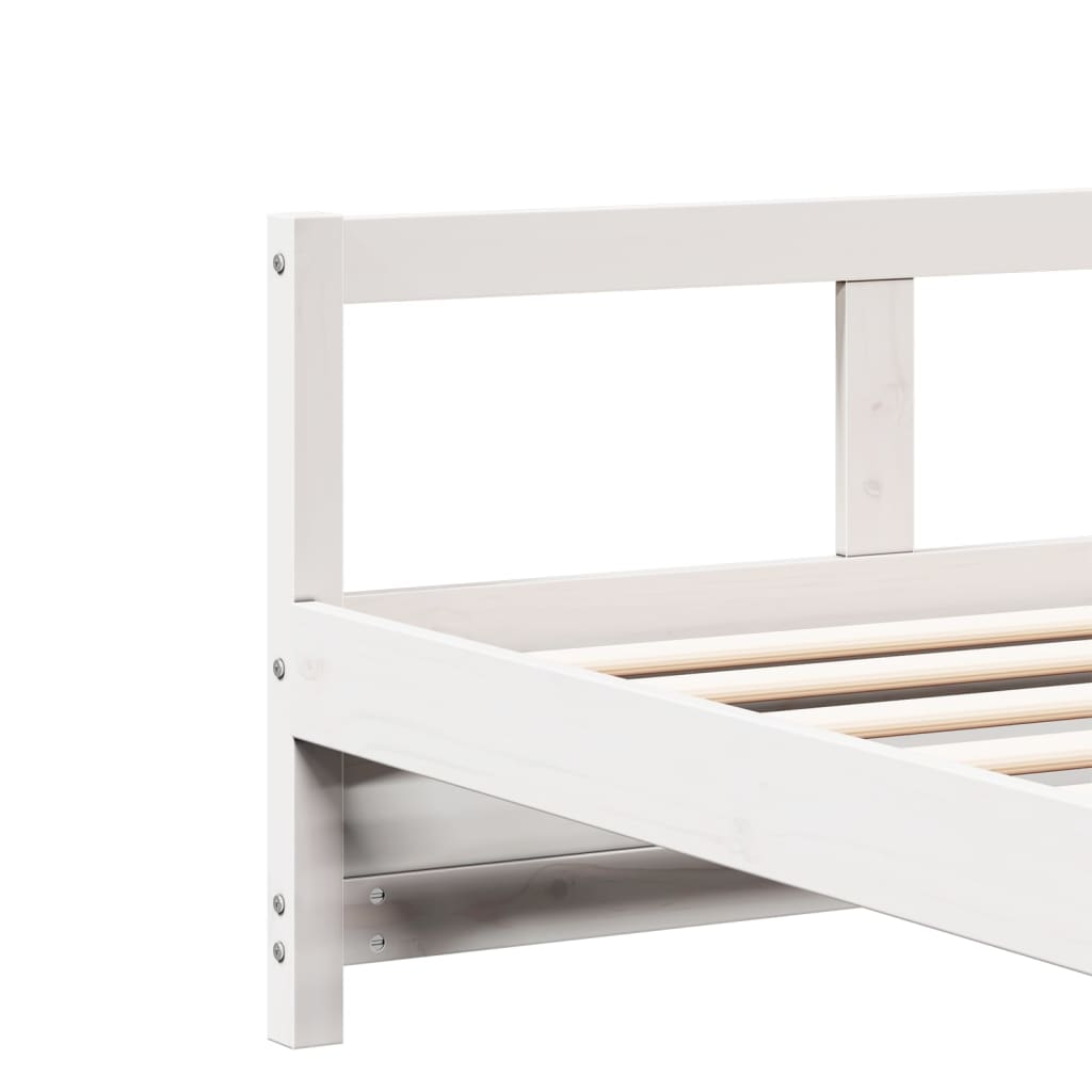 Daybed White 80x200 cm Solid Wood Pine